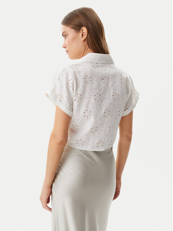 Guess Guess Cămașă W5GH34WG822 Alb Regular Fit