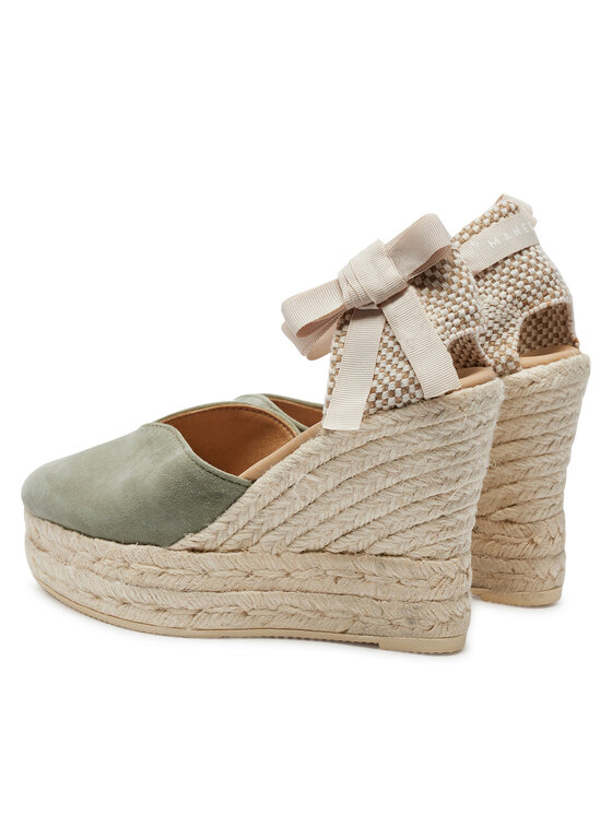 Manebi Manebi Espadrilles Hamptons Heart-Shaped Wedge Espadrilles W 0.1 WH Zaļš