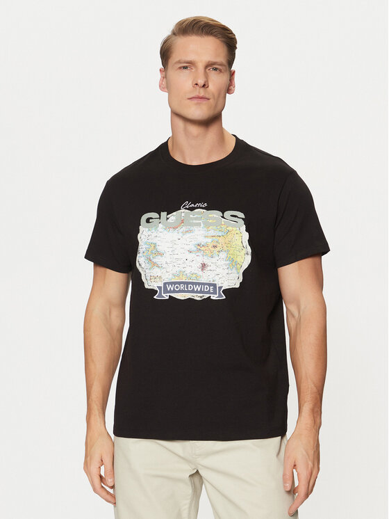 Guess Guess T-shirt M5RI10 I3Z14 Crna Regular Fit