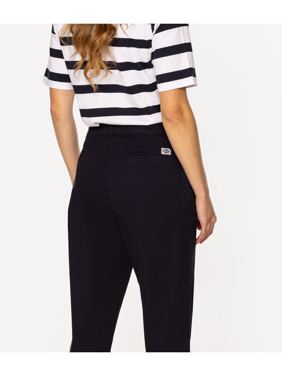 Lee Cooper Lee Cooper Spodnie materiałowe MELLO 3720 Granatowy Mom Fit