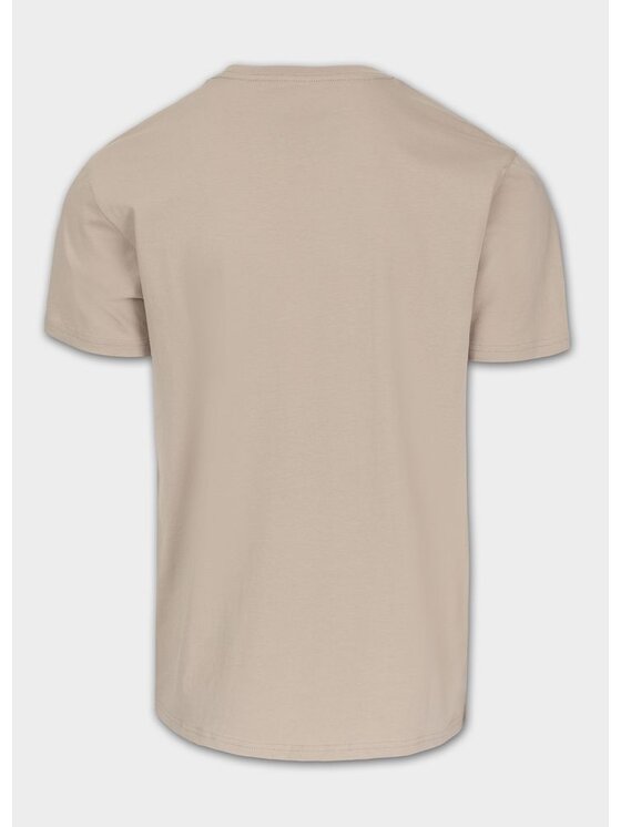 PITBULL PITBULL T-Shirt Koszulka męska Slim Fit USA CAL XXL Beżowy Regular Fit