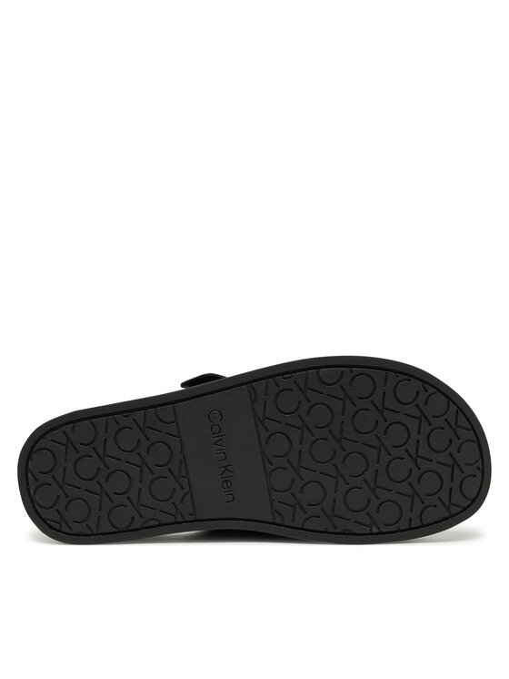Calvin Klein Calvin Klein Чехли Flat Adj Slide Eyelet HW0HW02489 Черен