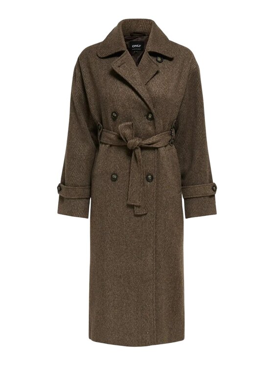 ONLY ONLY Παλτό Cappotto donna onl gina life coat Καφέ Regular Fit