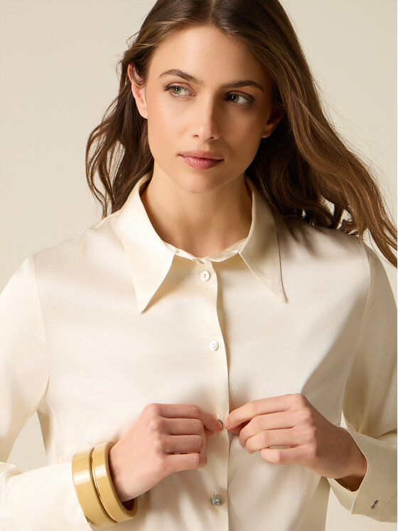 Oltre Oltre Koszula 5017R003229N021 Biały Regular Fit