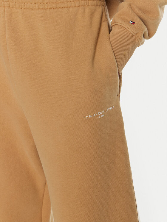 Tommy Hilfiger Tommy Hilfiger Spodnie dresowe WW0WW42883 Beżowy Regular Fit