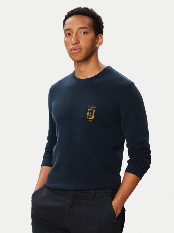 Aeronautica Militare Aeronautica Militare Pullover 262MA1667UL00463 Dunkelblau Regular Fit