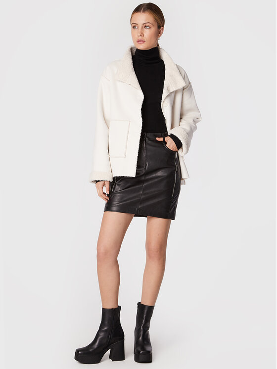 Marc Aurel Marc Aurel Dirbtinės odos sijonas 2255 2020 92699 Juoda Regular Fit