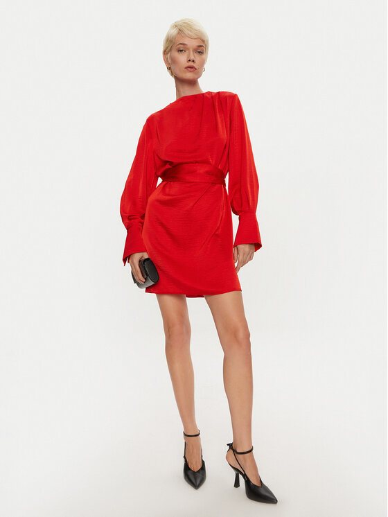 LOLA CASADEMUNT LOLA CASADEMUNT Abito da cocktail MF2416003 Rosso Regular Fit