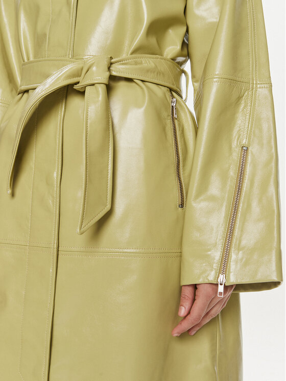 Herskind Herskind Palton din piele Puch 5129124 Verde Regular Fit