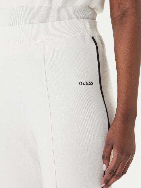 Guess Guess Spodnie dzianinowe V6RB14 Z4642 Écru Regular Fit