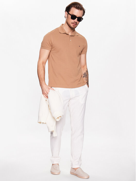 Lindbergh Lindbergh Pantaloni din material 30-008003 Alb Tapered Fit