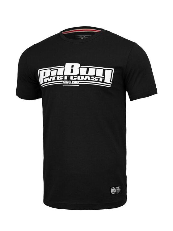 PITBULL PITBULL T-Shirt Koszulka Slim Fit Classic Boxing XS Czarny Regular Fit