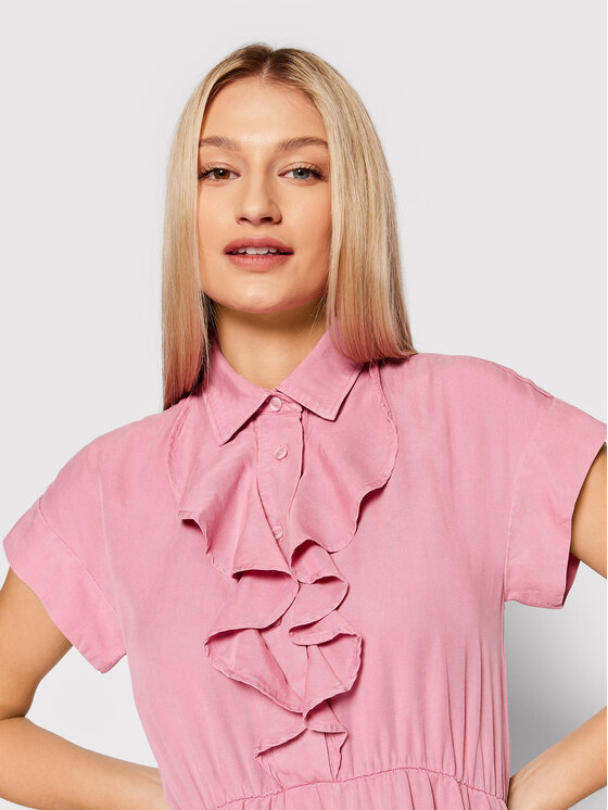 United Colors Of Benetton United Colors Of Benetton Φόρεμα πουκάμισο 4LCRDV008 Ροζ Regular Fit