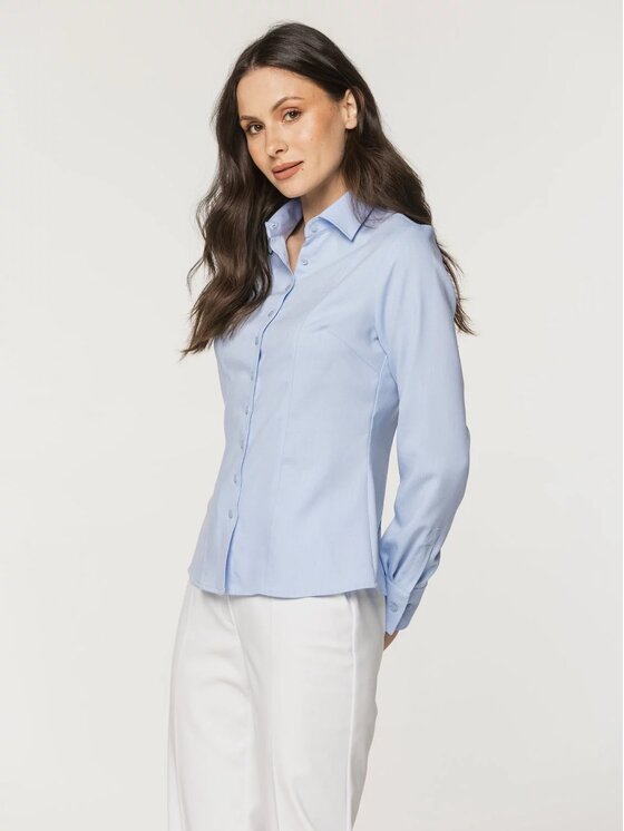 Willsoor Willsoor Koszula 61469 Niebieski Slim Fit