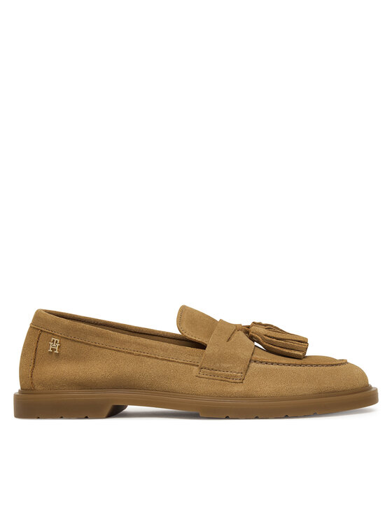 Tommy Hilfiger Tommy Hilfiger Mokasíny Light Suede Tassel Loafer FW0FW09285 Hnědá