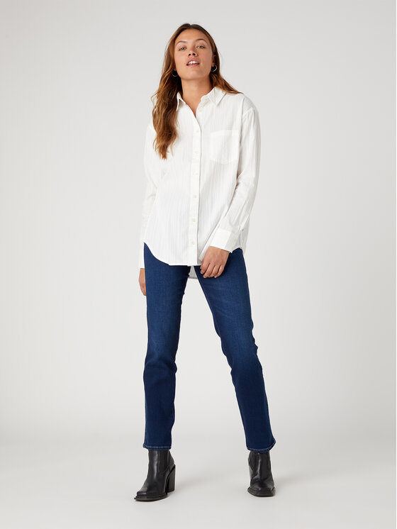 Wrangler Wrangler Cămașă W5Z5LIW02 112332542 Alb Regular Fit
