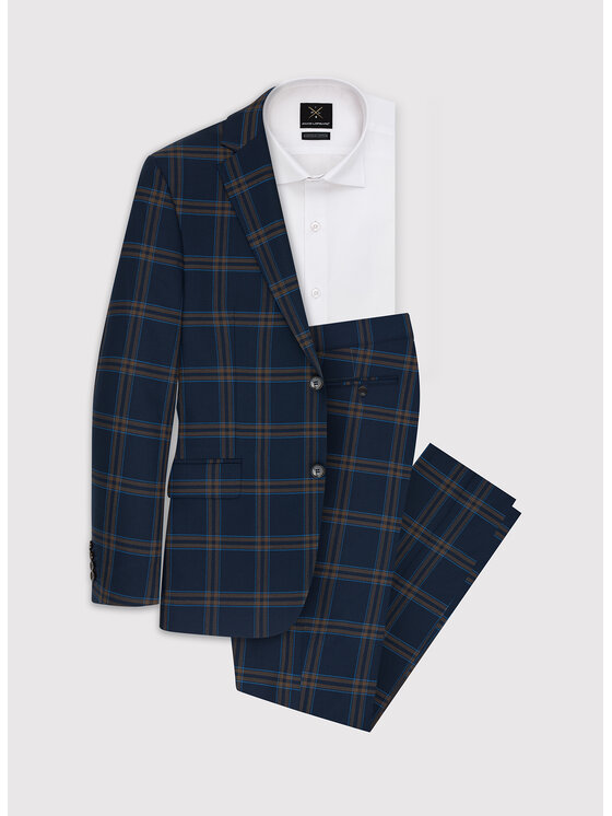 Pako Lorente Pako Lorente Spodnie garniturowe P23SP-6G-033 Granatowy Slim Fit