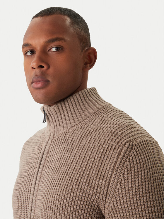 JOOP! Jeans JOOP! Jeans Kardigan Hajoros 30047664 Beżowy Modern Fit