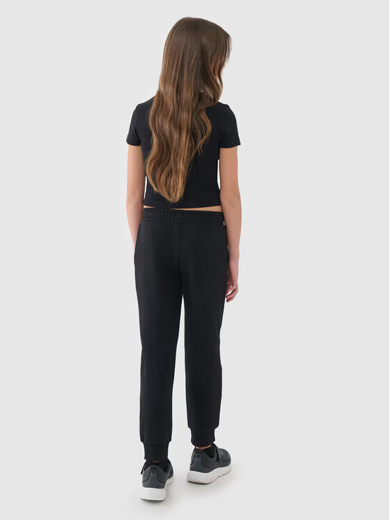 4F 4F Παντελόνι φόρμας 4FJWSS25TTROF1099-20S Μαύρο Regular Fit