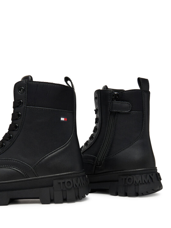 Tommy Hilfiger Tommy Hilfiger Trapery Lace-Up Bootie T3A5-34046-1695 S Czarny