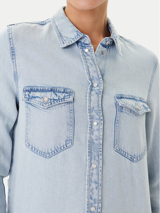 Guess Guess Koszula jeansowa W5YH33 D4N61 Niebieski Regular Fit