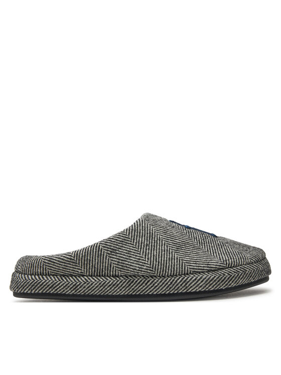 Papuci de casă Tommy Hilfiger Embroi Herringbone House Shoe FM0FM05539 Negru