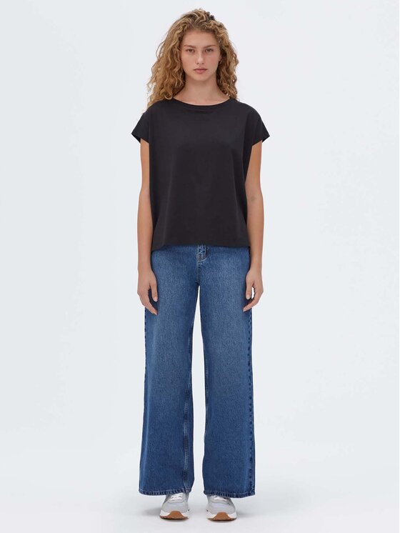 T-shirt Houston AM22TSD002-01 Nero Relaxed Fit