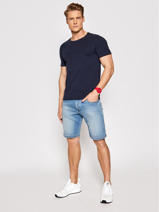 Pantaloncini di jeans 3138D 56693 Blu Regular Fit