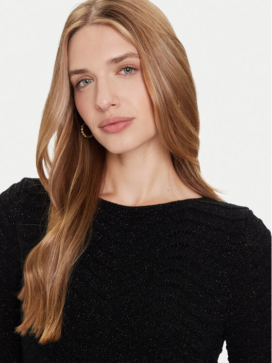 Guess Guess Úpletové šaty W5BK83 Z0192 Čierna Regular Fit