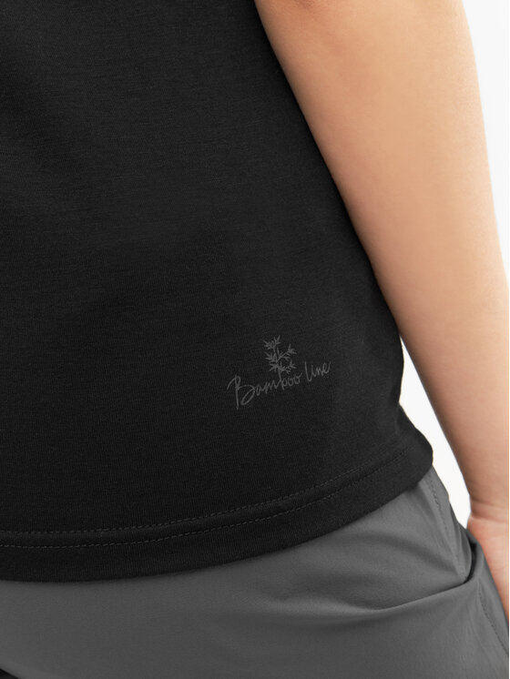 Viking Viking T-Shirt Lenta Bamboo Light Lady Czarny Regular Fit