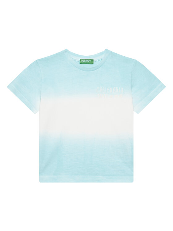 United Colors Of Benetton T-Shirt 3NPDG10J5 Niebieski Regular Fit