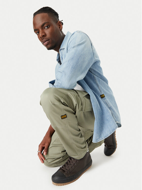 G-Star Raw G-Star Raw Kalhoty z materiálu Rovic D02190-5126 Zelená Tapered Fit
