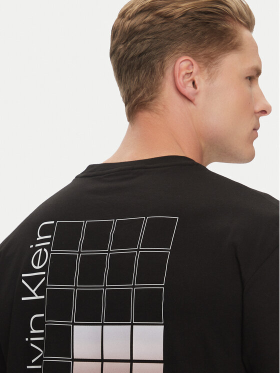 Calvin Klein Calvin Klein T-shirt Ombre Bonded K10K114164 Crna Regular Fit
