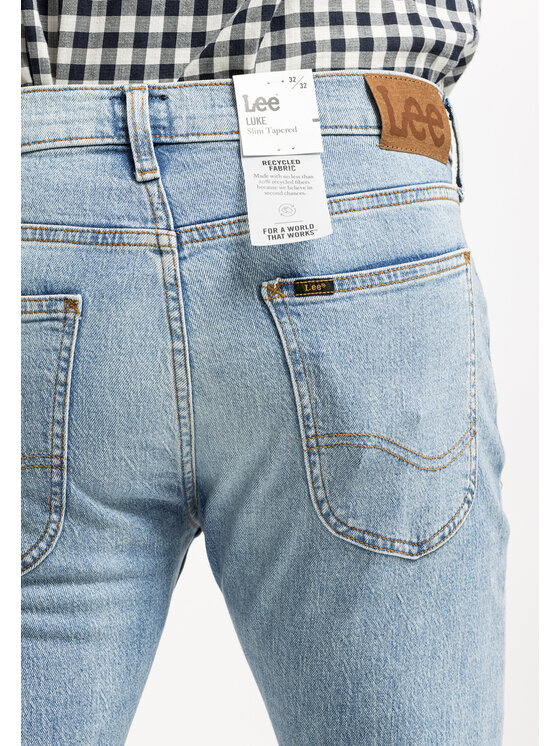 Lee Lee Jeansy LUKE Niebieski Slim Fit
