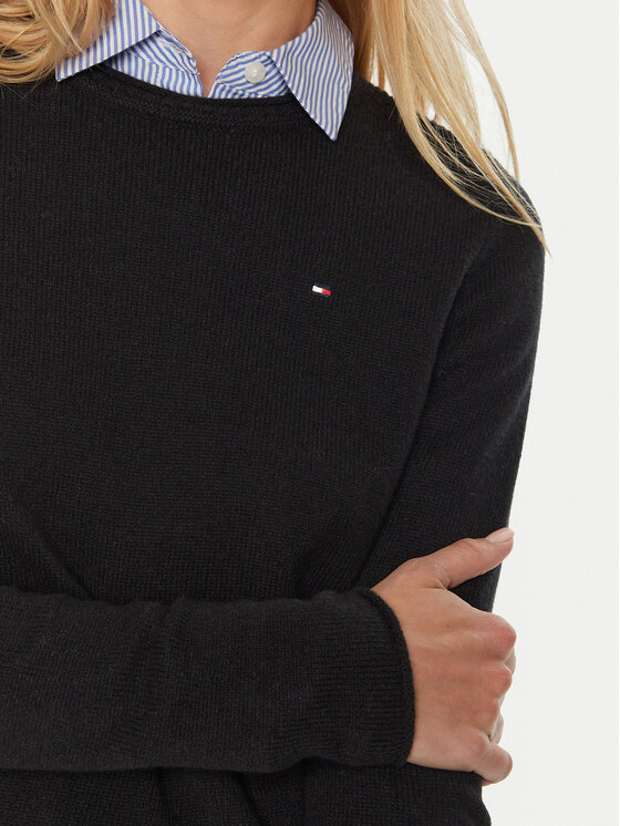Tommy Hilfiger Tommy Hilfiger Svetr WW0WW44161 Černá Regular Fit