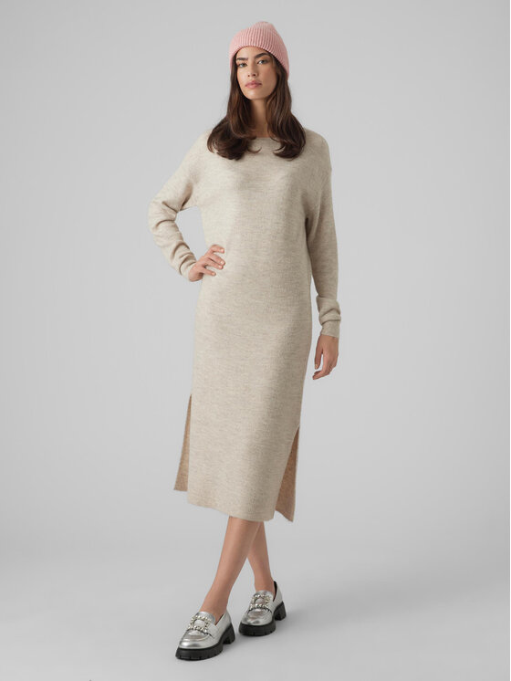 Vero Moda Vero Moda Φόρεμα υφασμάτινο 10291689 Μπεζ Relaxed Fit