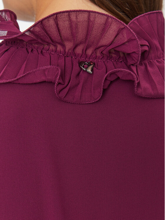 Dixie Dixie Sukienka codzienna A319Z038 Bordowy Regular Fit