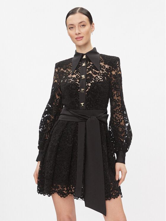 Babylon Babylon Kokteilinė suknelė T_S00823 Juoda Regular Fit