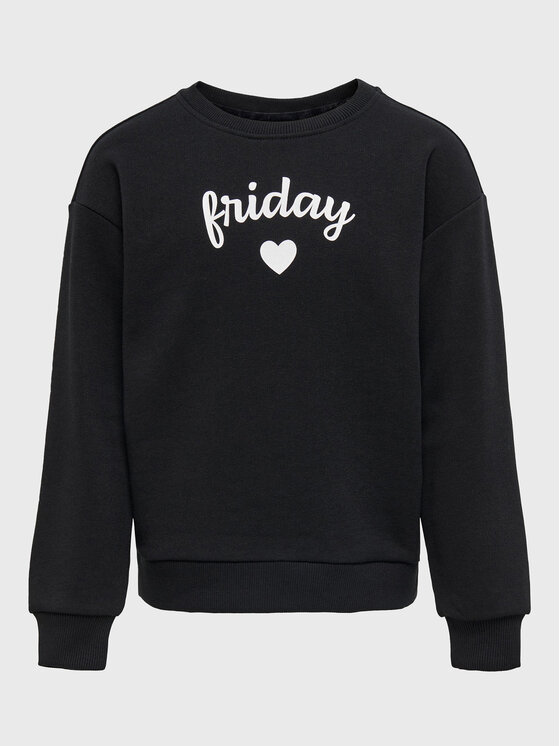 Kids ONLY Kids ONLY Суитшърт Weekday 15271381 Черен Regular Fit