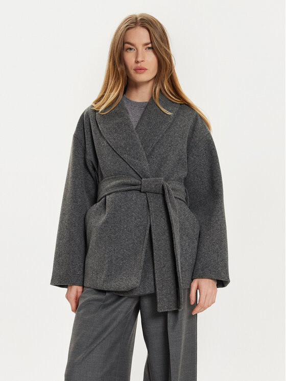 Gina Tricot Prechodná bunda 22988 Sivá Regular Fit