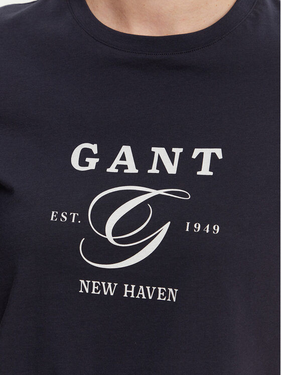 Gant Gant T-krekls 4200563 Tumši zils Regular Fit