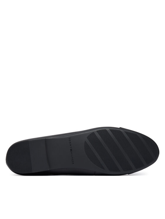 Tommy Hilfiger Tommy Hilfiger Balerini Hilfiger Smooth Lthr Ballet FW0FW09241 Negru