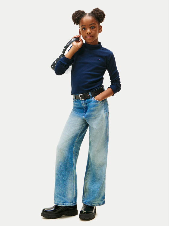 Tommy Hilfiger Tommy Hilfiger Blūze KG0KG08802 S Tumši zils Regular Fit