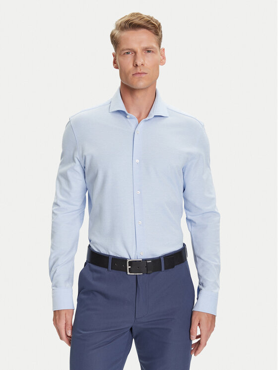 BOSS BOSS Cămașă P-Hank 50527675 Albastru celest Slim Fit