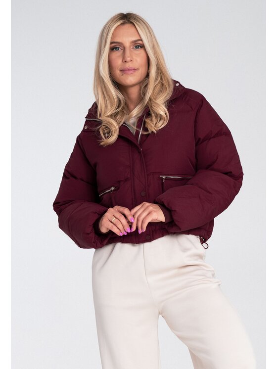 FIGL FIGL Vatovaná bunda M1227 Bordó Regular Fit