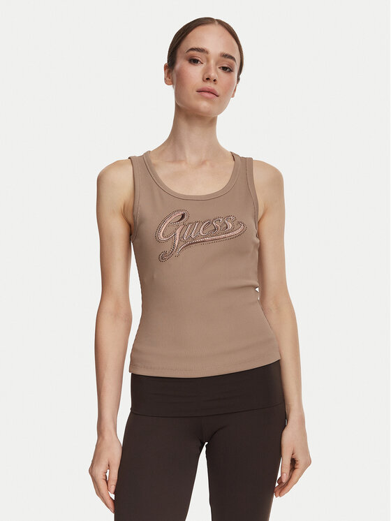 Guess Top W6YP30 K4380 Maro deschis Slim Fit