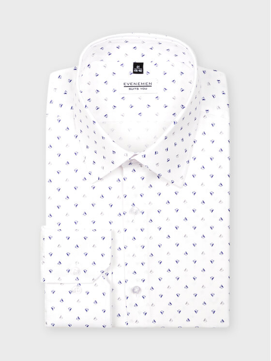 Evenemen Evenemen Koszula STAMPA K75991 Biały Slim Fit