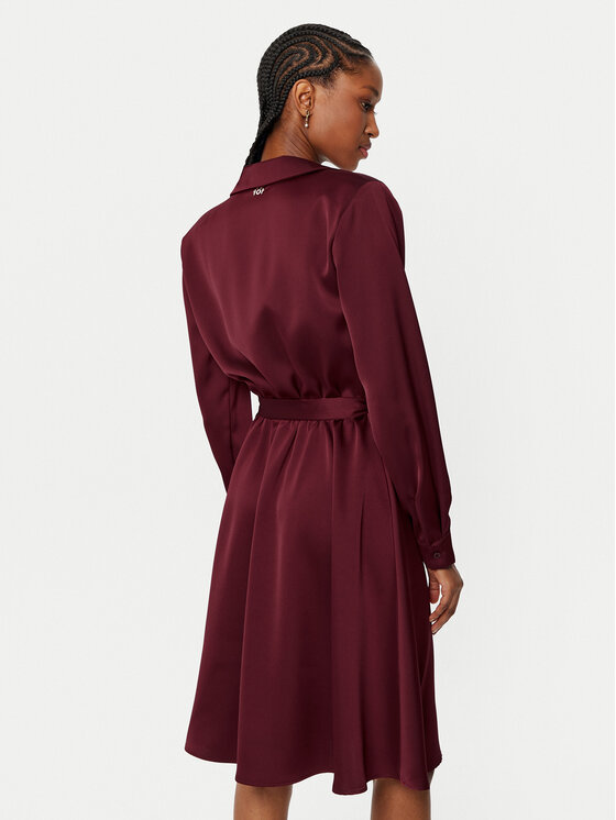 Rinascimento Rinascimento Hemdkleid CFC0121838003 Dunkelrot Regular Fit
