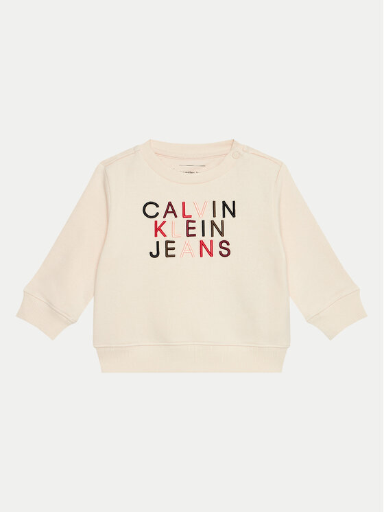 Calvin Klein Jeans Calvin Klein Jeans Majica dugih rukava City Logo IN0IN00224 Bež Regular Fit