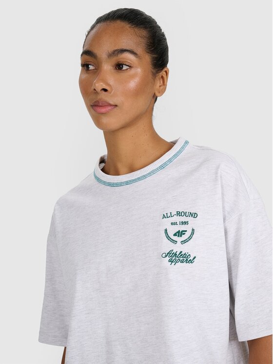 4F 4F T-shirt 4FRSS25TTSHF2979-26M Grigio Oversize